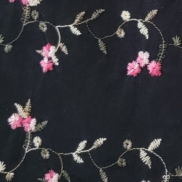 LOVE SOUP Y2K Whimsigoth Dress Babydoll Black Grunge Fairy Floral Lace Rose NWOT - Picture 2 of 14